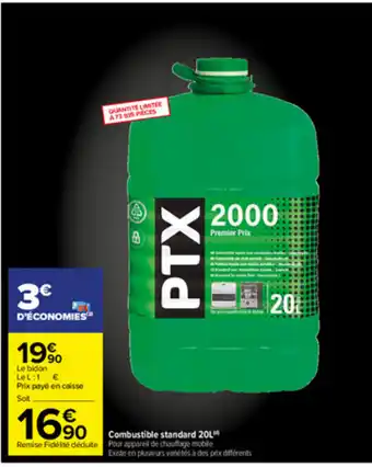 Carrefour Combustible Standard 20L offre