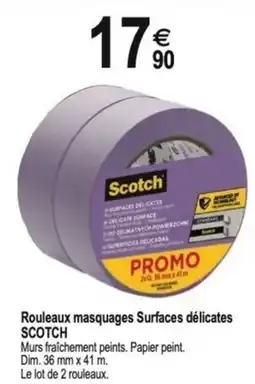 Tridôme SCOTCH Rouleaux masquages Surfaces délicates offre