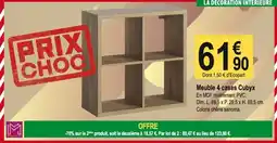 Tridôme Meuble 4 cases Cubyx offre