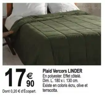 Tridôme Plaid vercors linder offre