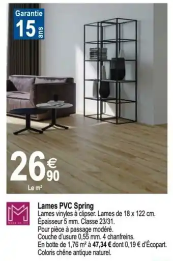 Tridôme Lames PVC Spring offre