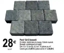 Tridôme Pavé 12x12 bosselé offre