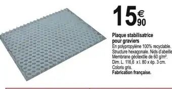 Tridôme Plaque stabilisatrice pour graviers offre