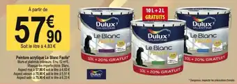 Tridôme DULUX Peinture acrylique Le Blanc Facile offre