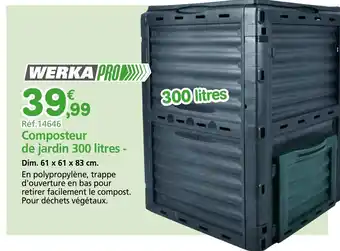 Provence Outillage WERKA PRO Composteur de jardin offre