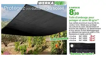 Provence Outillage WERKA PRO Toile d'ombrage pour potager et serre 80 g/m²* offre