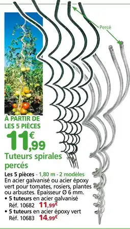 Provence Outillage Tuteurs spirales percés offre