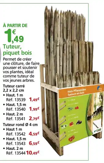 Provence Outillage Tuteur, piquet bois offre