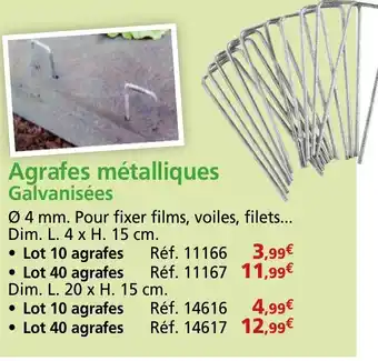 Provence Outillage Agrafes métalliques Galvanisées offre