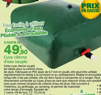 Provence Outillage Cuve citerne d'eau souple offre