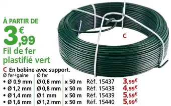 Provence Outillage Fil de fer plastifié vert offre