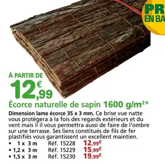 Provence Outillage Écorce naturelle de sapin 1600 g/m²* offre