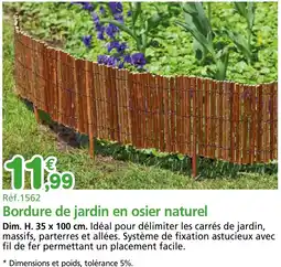 Provence Outillage Bordure de jardin en osier naturel offre