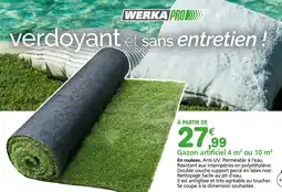 Provence Outillage WERKA PRO Gazon artificiel 4 m² ou 10 m² offre