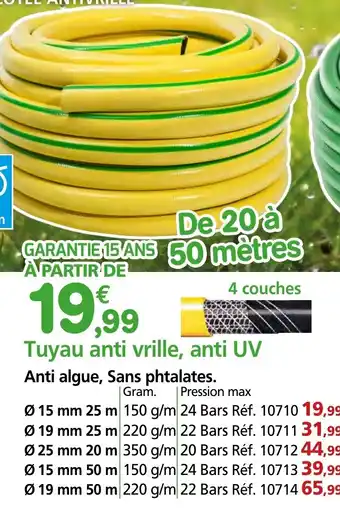 Provence Outillage Tuyau anti vrille, anti UV offre