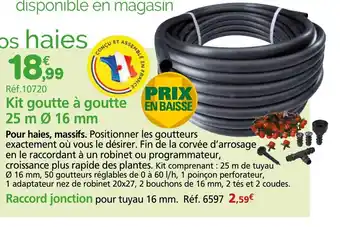 Provence Outillage Kit goutte à goutte 25 m Ø 16 mm offre