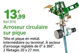 Provence Outillage Arroseur circulaire sur pique offre