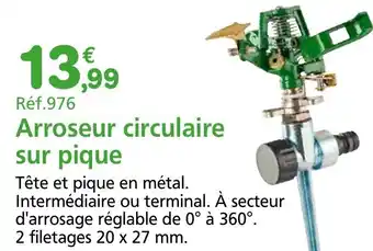 Provence Outillage Arroseur circulaire sur pique offre