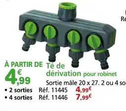 Provence Outillage Té de dérivation pour robinet offre