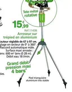 Provence Outillage Arroseur sur trépied en aluminium offre