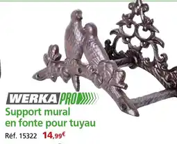 Provence Outillage WERKA PRO Supprt mural en fonte pour tuyau offre