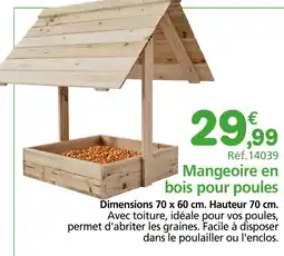 Provence Outillage Mangeoire en bois pour poules offre