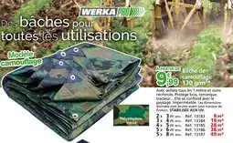 Provence Outillage WERKA PRO Bâche de camouflage 130 g/m² offre