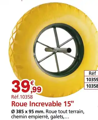 Provence Outillage Roue increvable 15" offre