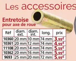 Provence Outillage Les accessoires pour axe de roue offre