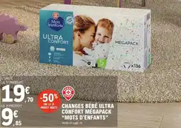 E.Leclerc Changes bébé ultra confort mégapack mots d'enfants offre