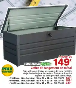 Provence Outillage WERKA PRO Coffre de rangement en métal offre