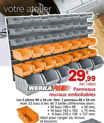 Provence Outillage WERKA PRO Panneaux muraux emboîtables offre