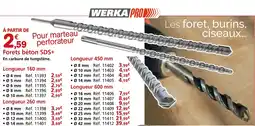 Provence Outillage WERKA PRO Forets béton SDS+ offre