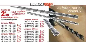 Provence Outillage WERKA PRO Forets béton SDS+ offre