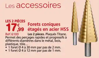 Provence Outillage Forets coniques étagés en acier HSS offre