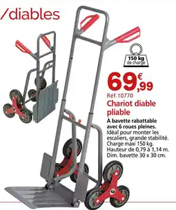 Provence Outillage Chariot diable pliable offre