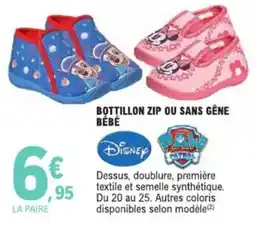 E.Leclerc Bottillon zip ou sans gêne bébé offre