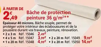 Provence Outillage Bâche de protection. peinture 36 g/m² offre