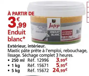 Provence Outillage JAFEP Enduit blanc offre