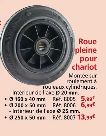 Provence Outillage Roue pleine pour chariot offre