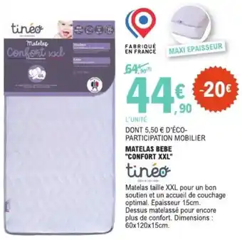 E.Leclerc Matelas bebe confort XXL offre