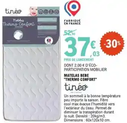 E.Leclerc Matelas bebe thermo confort offre