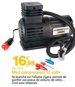 Provence Outillage Mini compresseur 12 volts offre