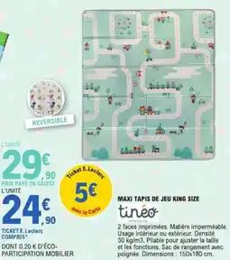 E.Leclerc Maxi tapis de jeu king size offre