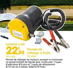 Provence Outillage Pompe de vidange à huile 12 volts offre