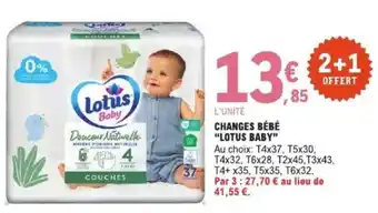 E.Leclerc Changes bébé lotus baby offre