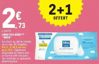 E.Leclerc Lingettes bébé mixa offre