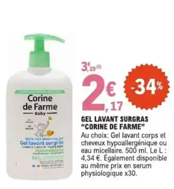 E.Leclerc Gel lavant surgras corine de farme offre