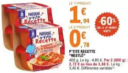 E.Leclerc P'tite recette nestlé offre