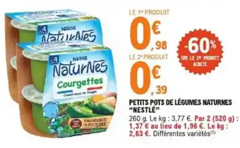 E.Leclerc Petits pots de légumes naturnes nestlé offre